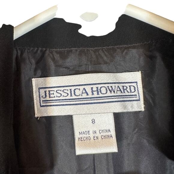 Jessica Howard Black One Button Collared Formal Blazer Jacket Women Sz 8 - Picture 8 of 9